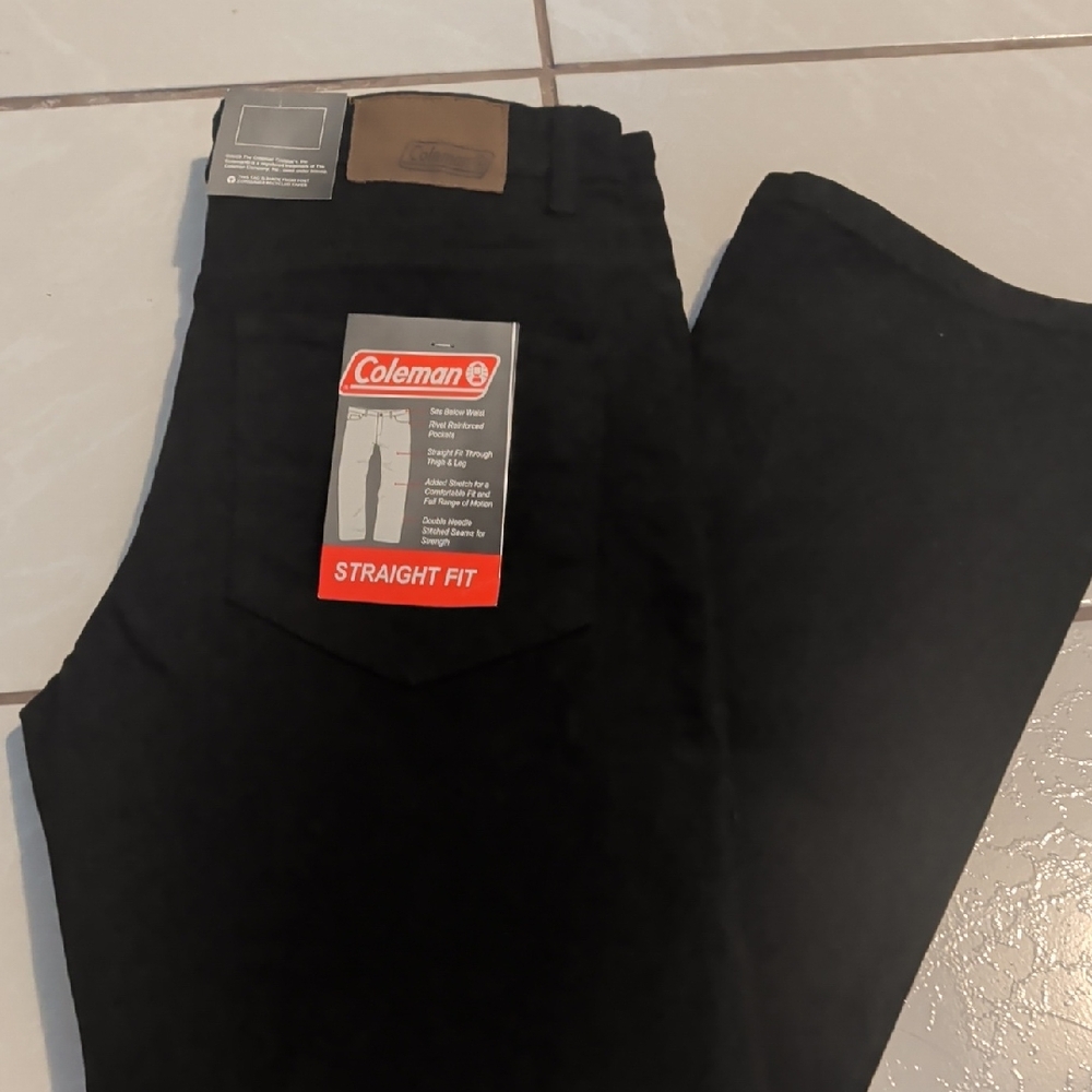 Coleman Men's Straight Fit Jeans in Black